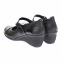 Pantofi dama, casual, din piele naturala in combinatie cu piele lac, cu platforme de 5 cm - P60NLAC